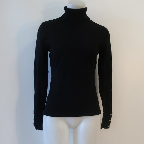 Womens L'Agence Black Turtleneck Sweater S - Picture 1 of 7